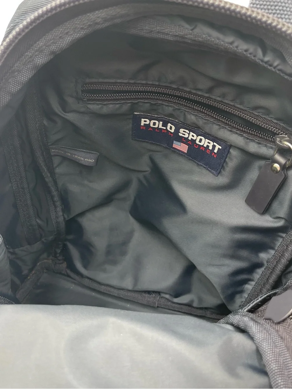Vintage 90s Polo Sport Ralph Lauren Small Mini Backpack Navy Logo Preppy USA